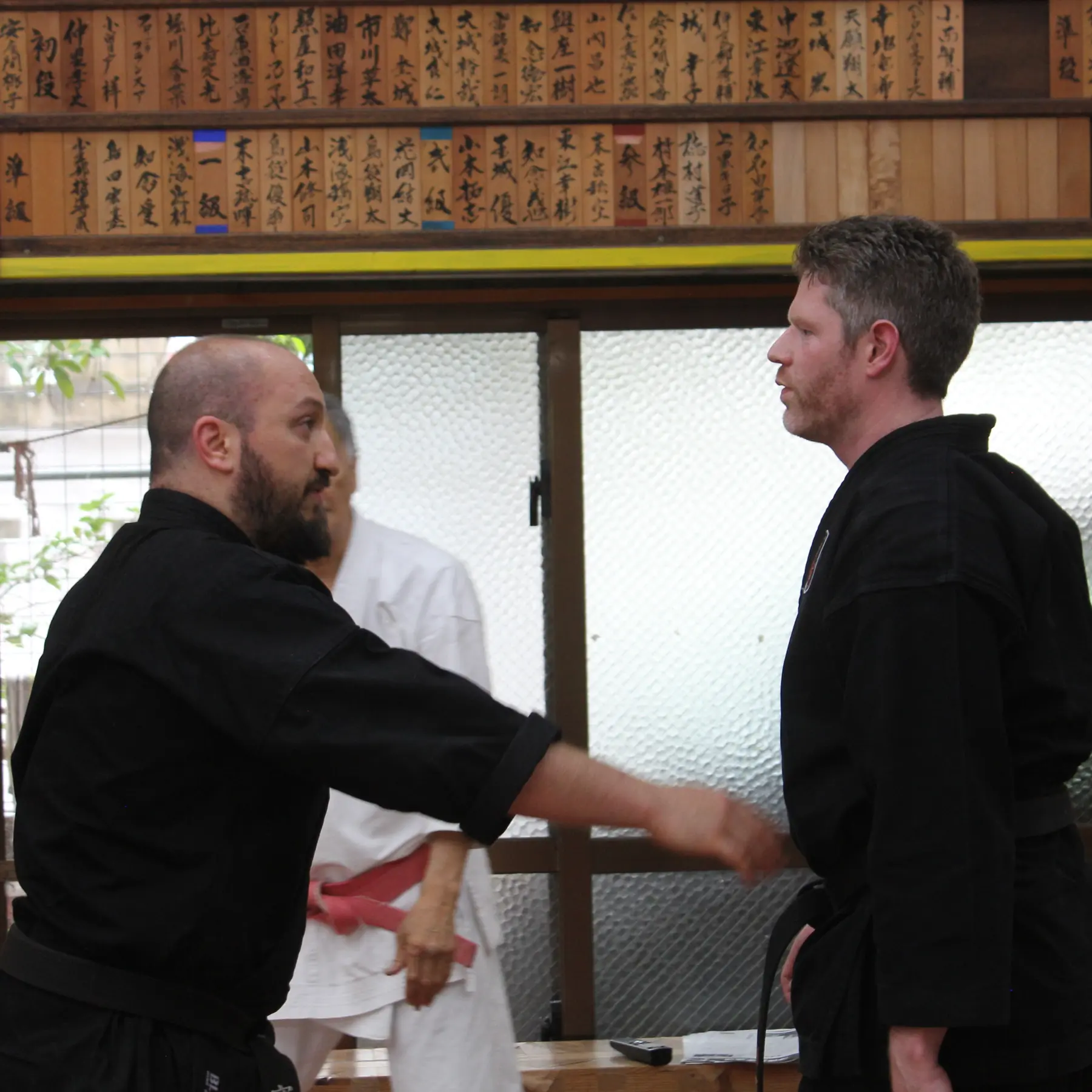 Olgun with John Wetherell Sensei [4th Dan Karate & Black Sash Wing Chun Kung Fu]
